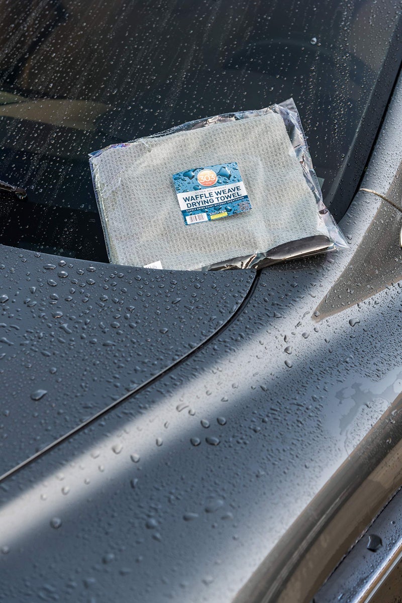 Waffle Weave Drying Towel - Premium and Ultra Absorbent - Safely Dries Paint Without Scratching - Perfect for Use After Car Wash, 1 Pack (39015)